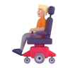 Person In Motorized Wheelchair: Medium-Light Skin Tone Emoji 🧑🏼‍🦼 image - Microsoft 3D Fluent style
