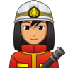 Man Firefighter: Medium Skin Tone Emoji 👨🏽‍🚒 image - Emojidex style