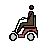 Person In Motorized Wheelchair: Dark Skin Tone
