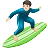 Man Surfing: Light Skin Tone