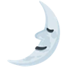 First Quarter Moon with Face Emoji 🌛 image - Facebook Messenger (2016) style