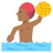 Person Playing Water Polo: Medium-Dark Skin Tone