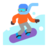 Snowboarder: Dark Skin Tone