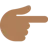 Backhand Index Pointing Right: Medium-Dark Skin Tone