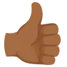 Thumbs Up: Medium-Dark Skin Tone Emoji 👍🏾 image - Google Noto Color style