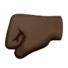 Left-Facing Fist: Dark Skin Tone Emoji 🤛🏿 image - Huawei Harmony OS style