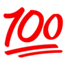 Emoji Száz pont szimbólum 💯 image - Emojidex style