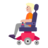 Person In Motorized Wheelchair: Medium-Light Skin Tone