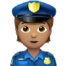 Police Officer: Medium Skin Tone Emoji 👮🏽 image - Apple style