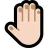 Raised Back Of Hand: Light Skin Tone Emoji 🤚🏻 image - Microsoft Windows 10 Segoe UI Emoji style