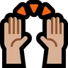 Raising Hands: Medium-Light Skin Tone Emoji 🙌🏼 image - Microsoft Windows 10 Segoe UI Emoji style