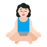 Woman In Lotus Position: Light Skin Tone Emoji 🧘🏻‍♀️ image - Microsoft Classic 2D style