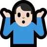 Man Shrugging: Light Skin Tone Emoji 🤷🏻‍♂️ image - Microsoft Windows 10 Segoe UI Emoji style
