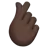 Hand With Index Finger And Thumb Crossed: Dark Skin Tone