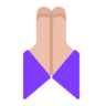 Folded Hands: Medium-Light Skin Tone Emoji 🙏🏼 image - Microsoft Classic 2D style