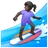 Woman Surfing: Dark Skin Tone