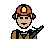 Man Firefighter: Medium-Light Skin Tone