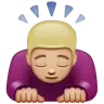 Man Bowing: Medium-Light Skin Tone Emoji 🙇🏼‍♂️ image - WhatsApp style