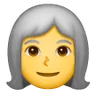 Woman: White Hair Emoji 👩‍🦳 image - Samsung style