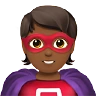 Superhero: Medium-Dark Skin Tone Emoji 🦸🏾 image - Apple style