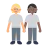 People Holding Hands: Medium-Light Skin Tone, Medium-Dark Skin Tone