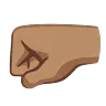 Left-Facing Fist: Medium Skin Tone Emoji 🤛🏽 image - Google Noto Color Animated style