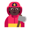 Firefighter: Dark Skin Tone Emoji 🧑🏿‍🚒 image - Microsoft Classic 2D style
