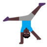 Man Cartwheeling: Dark Skin Tone Emoji 🤸🏿‍♂️ image - Microsoft Classic 2D style
