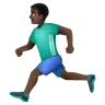 Man Running: Dark Skin Tone Emoji 🏃🏿‍♂️ image - WhatsApp style