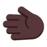 Leftwards Hand: Dark Skin Tone Emoji 🫲🏿 image - Microsoft Classic 2D style