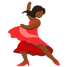 Woman Dancing: Medium-Dark Skin Tone Emoji 💃🏾 image - Facebook Messenger (2016) style