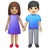 Woman And Man Holding Hands: Medium Skin Tone, Light Skin Tone