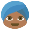 Person Wearing Turban: Medium-Dark Skin Tone Emoji 👳🏾 image - EmojiTwo style