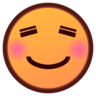 Visage blanc souriant Emoji ☺ image - Emojidex style