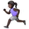 Woman Running: Dark Skin Tone Emoji 🏃🏿‍♀️ image - Samsung style
