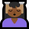Person Getting Massage: Medium-Dark Skin Tone Emoji 💆🏾 image - Microsoft Windows 10 Segoe UI Emoji style