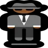 Person In Suit Levitating: Medium-Dark Skin Tone Emoji 🕴🏾 image - Microsoft Windows 10 Segoe UI Emoji style