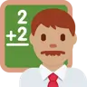 Man Teacher: Medium Skin Tone Emoji 👨🏽‍🏫 image - Twitter / X (Twemoji) style