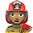 Woman Firefighter: Medium Skin Tone
