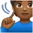 Deaf Person: Medium-Dark Skin Tone