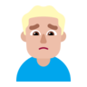 Man Frowning: Medium-Light Skin Tone Emoji 🙍🏼‍♂️ image - Microsoft Classic 2D style