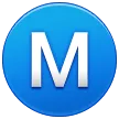 Círculo latino mayúscula M