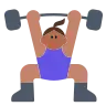 Woman Lifting Weights: Medium Skin Tone Emoji 🏋🏽‍♀️ image - Tossface style