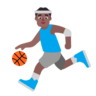 Man Bouncing Ball: Medium-Dark Skin Tone Emoji ⛹🏾‍♂️ image - Microsoft Classic 2D style