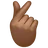 Hand With Index Finger And Thumb Crossed: Medium-Dark Skin Tone