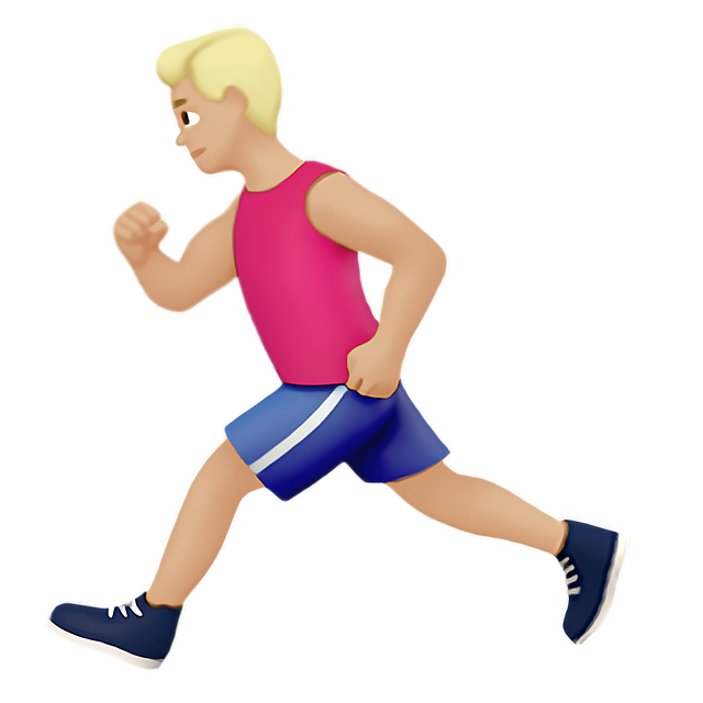 Man Running: Medium-Light Skin Tone
