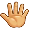 Reversed Raised Hand with Fingers Splayed 🖑 image - Samsung style