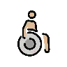 Person In Manual Wheelchair: Medium-Light Skin Tone Emoji 🧑🏼‍🦽 image - OpenMoji style