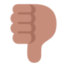 Thumbs Down: Medium Skin Tone Emoji 👎🏽 image - Microsoft Classic 2D style