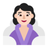 Woman In Steamy Room: Light Skin Tone Emoji 🧖🏻‍♀️ image - Microsoft Classic 2D style